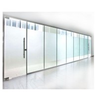 Blurred Vision Office Partition Wall Tempered Glass Floor To Ceiling Office Partitions Wall